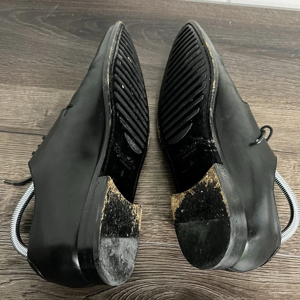 DOLCE & GABBANA Mens Lace Up Black Leather Dress Shoes Size 6